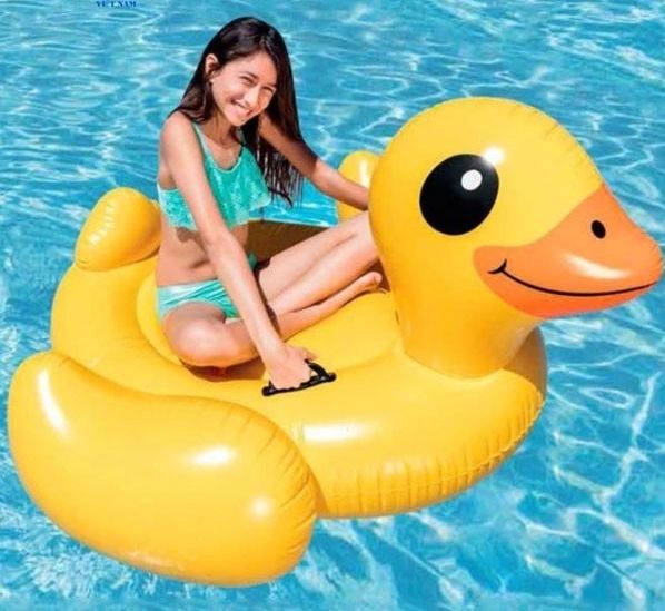 Phao bơi vịt vàng khổng lồ cao cấp chiều cao 1.4m - LYLYSPORTS