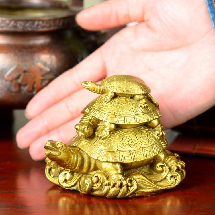 Tượng linh vật rùa kim quy bằng đồng thau phong thủy Hồng Thắng