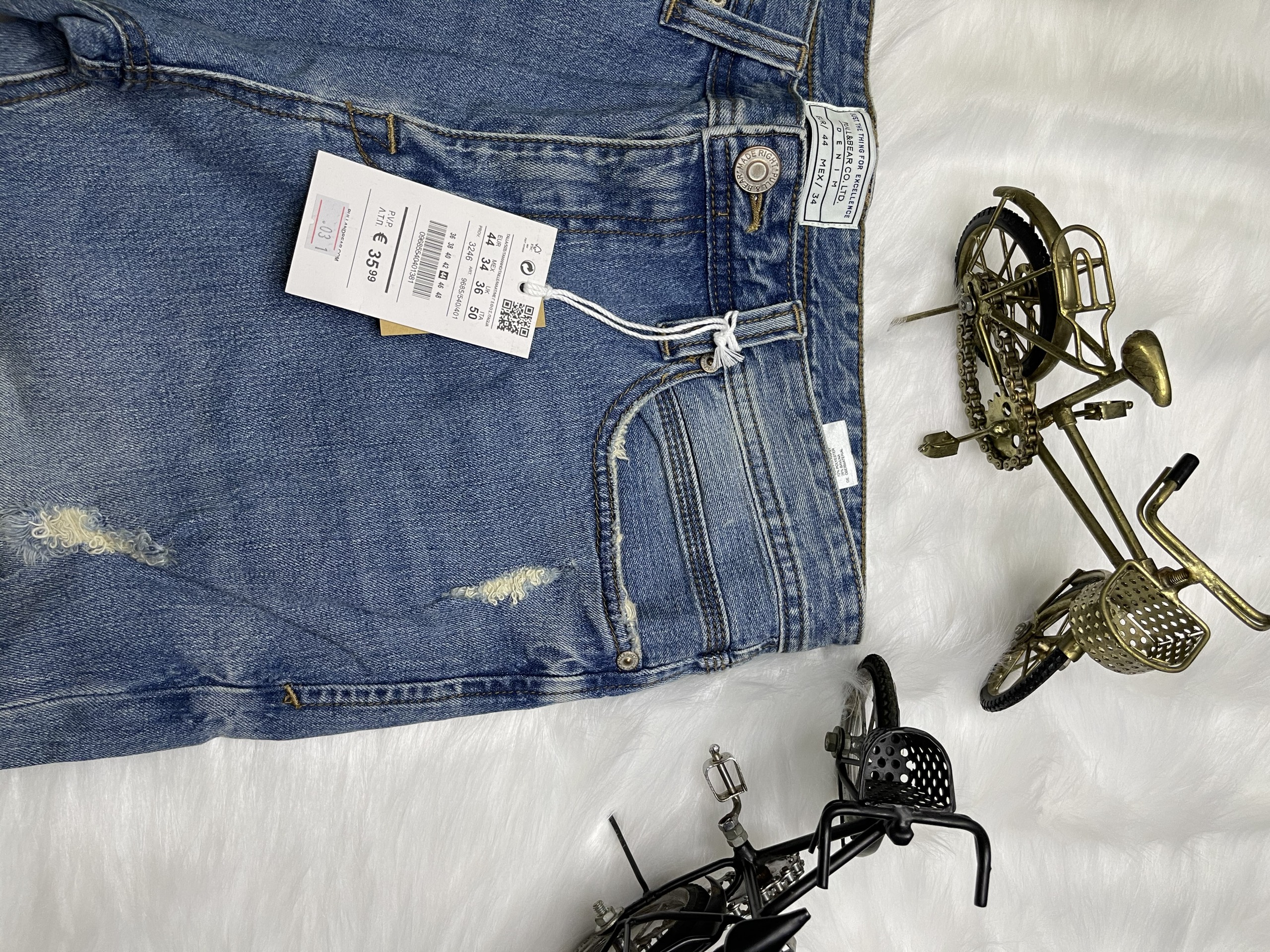QUẦN JEAN PULL & BEAR SKINNY RÁCH BỤI - HÀNG XUẤT KHẨU CAO CẤP
