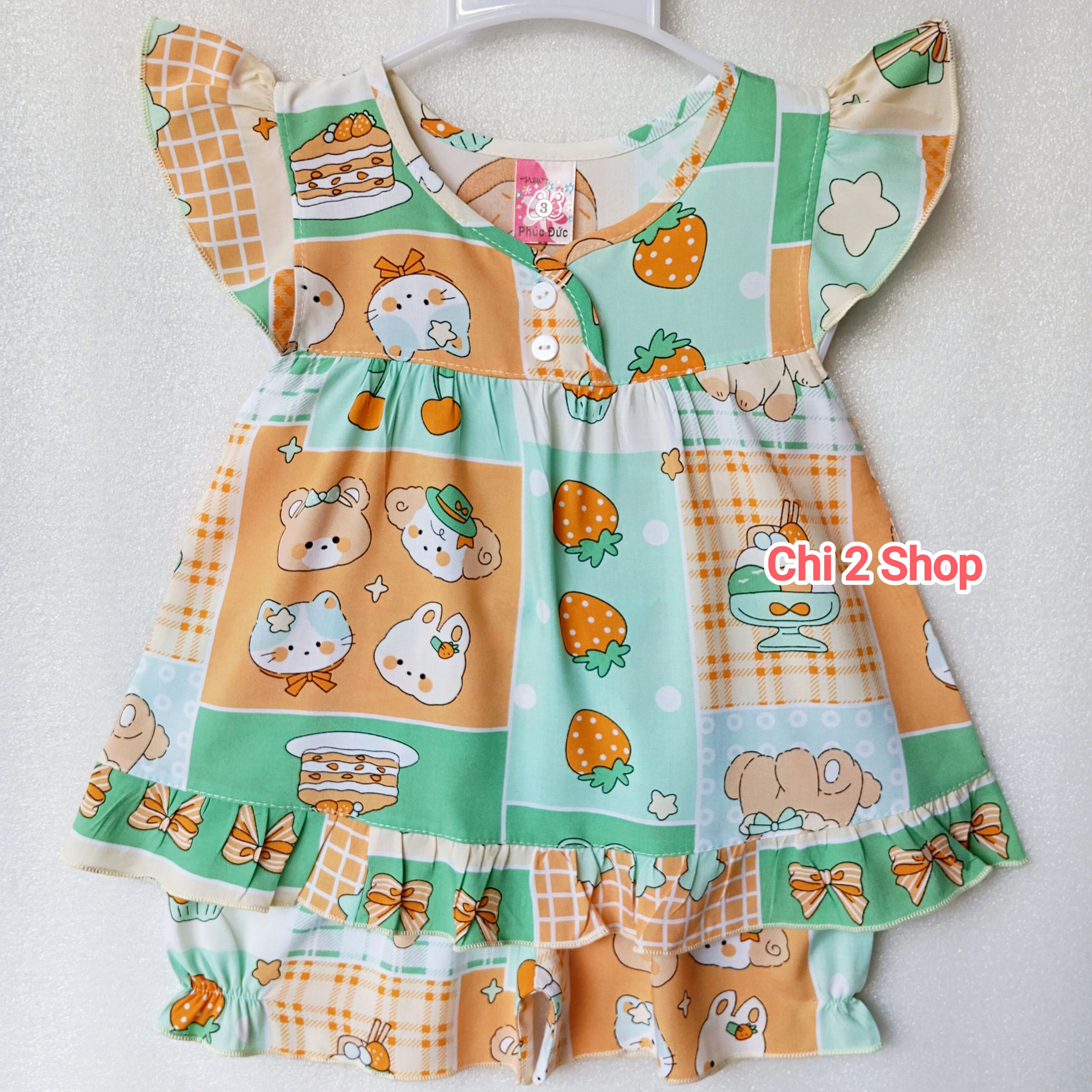 Baby Girl's Linen Clothes C2H02 Newborn Baby Clothes, Fairy Blouses, Children's Clothes under 3 Years Old, Cheap, Cool Home Clothes - 5