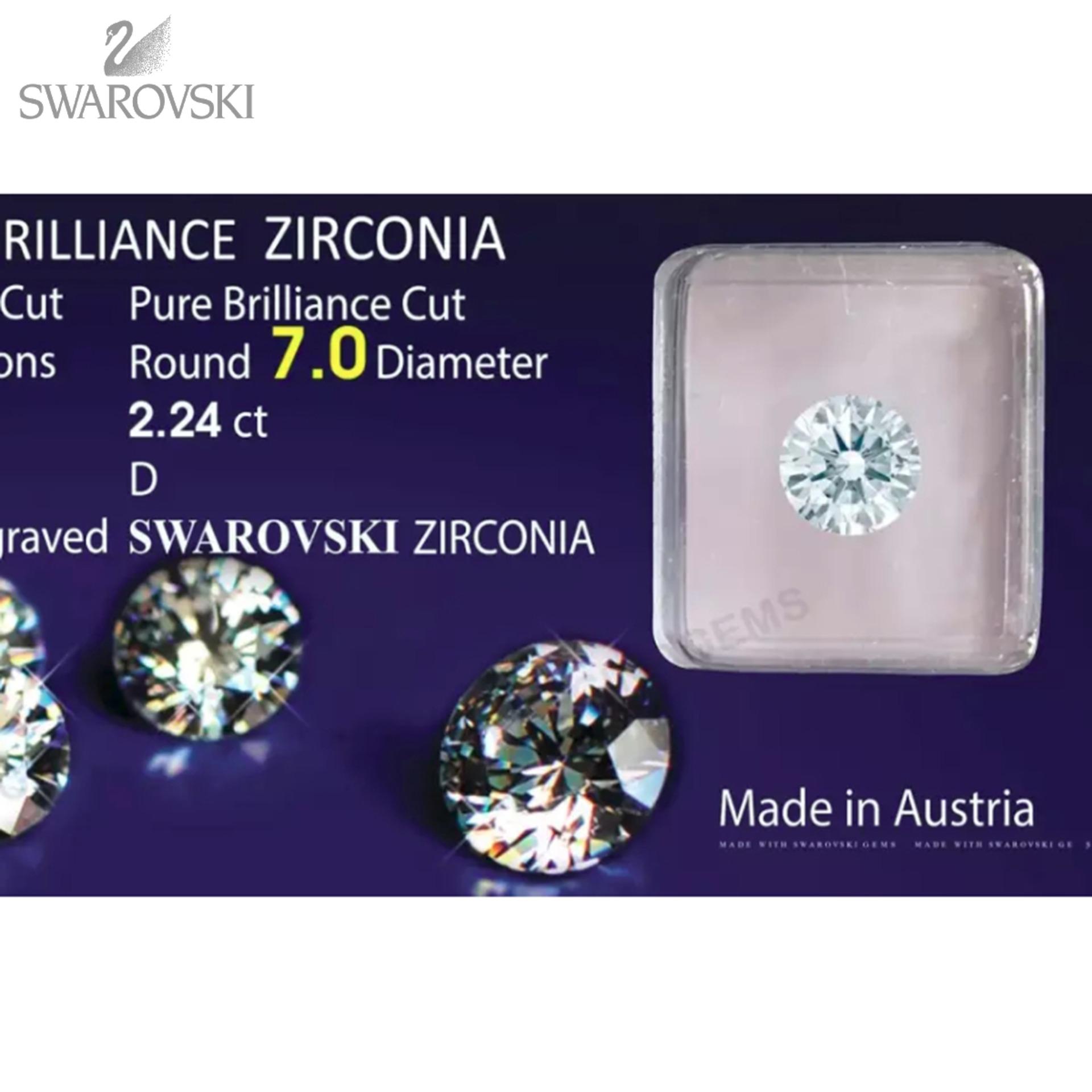 Kim cương nhân tạo 7ly - swarovski gems
