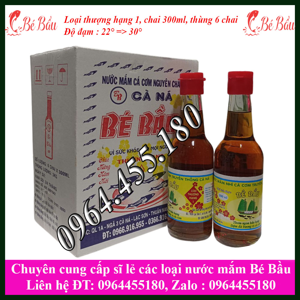 Nước mắm bé bầu chai 300ml, thùng 6 chai