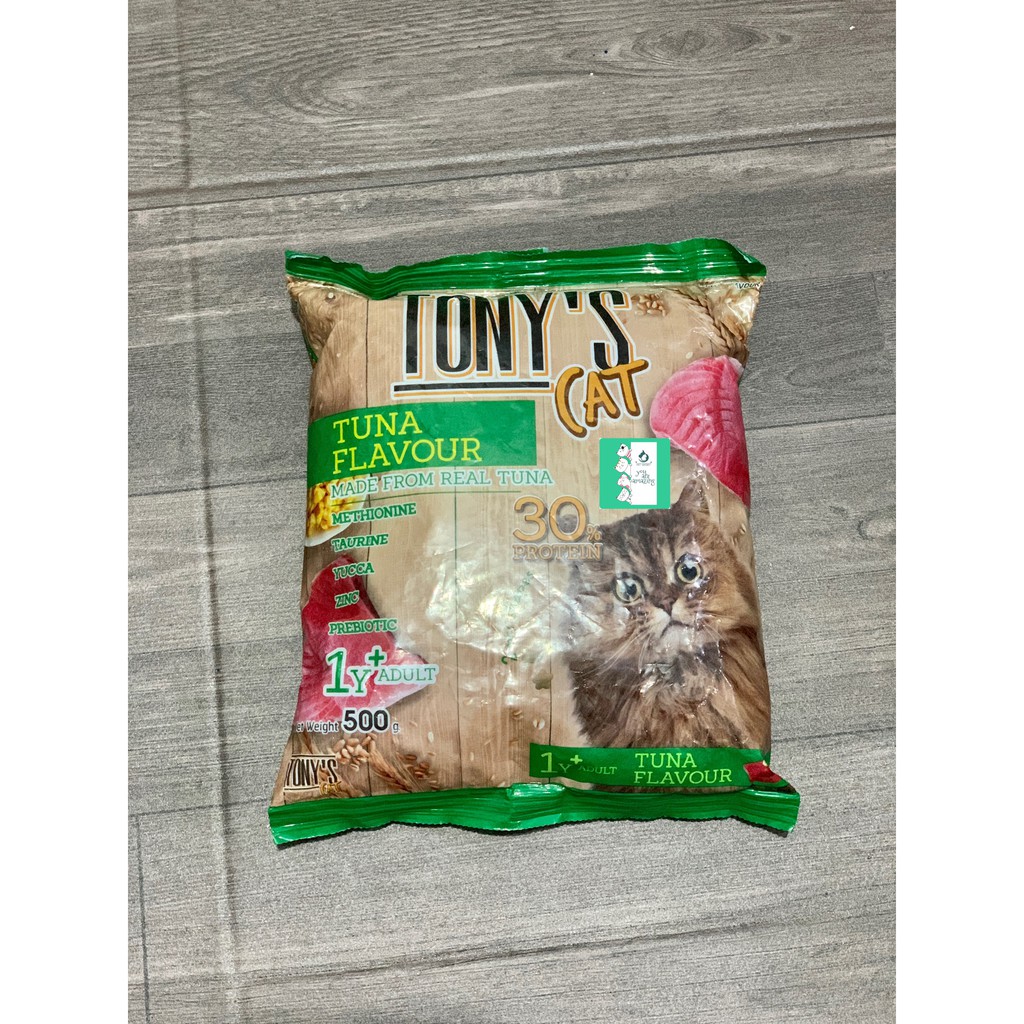 [HCM]Thức Ăn Hạt Cho Mèo TonyS Cat Cá Ngừ 500G Túi Hãng