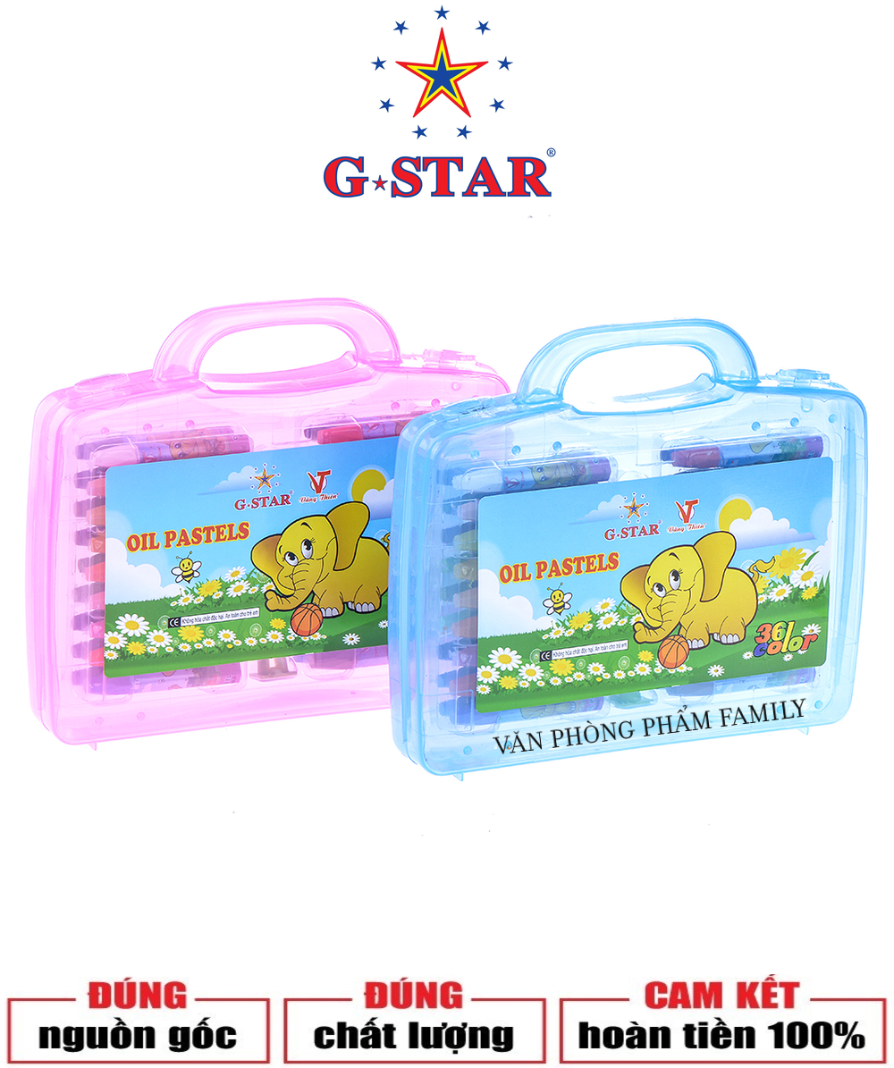 Sáp Dầu hộp nhựa Gstar 36 Màu 1981 là màu vẽ ở dạng sáp dầu khá mềm nên cho lớp màu rất đều và mịn, có độ phủ và độ bám giấy rất tốt