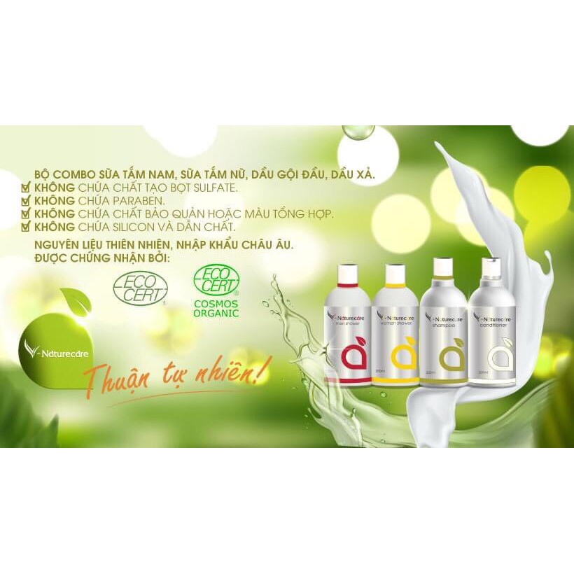 [MUA 1 TẶNG 1]COMBO SẢN PHẨM DẦU GỘI - DẦU XẢ V-NATURECARE