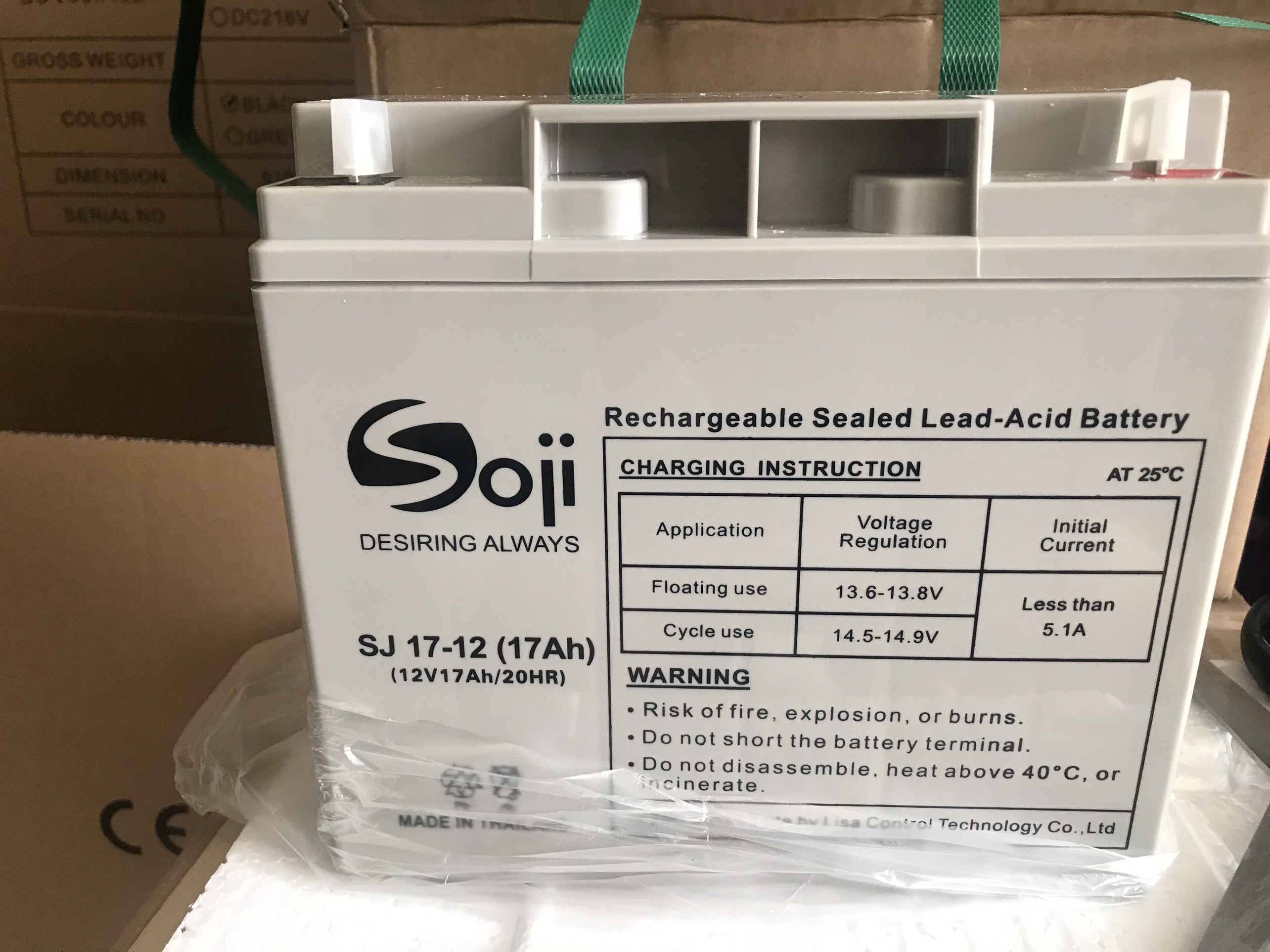 Ắc quy soji nhập khẩu thái lan 12v 17ah chuyên dụng cho ups, nlmt