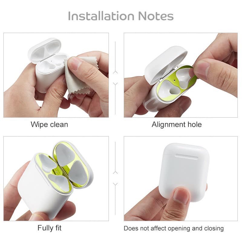 Miếng dán skin chống bụi cho Airpods 1/2/Pro nhiều màu