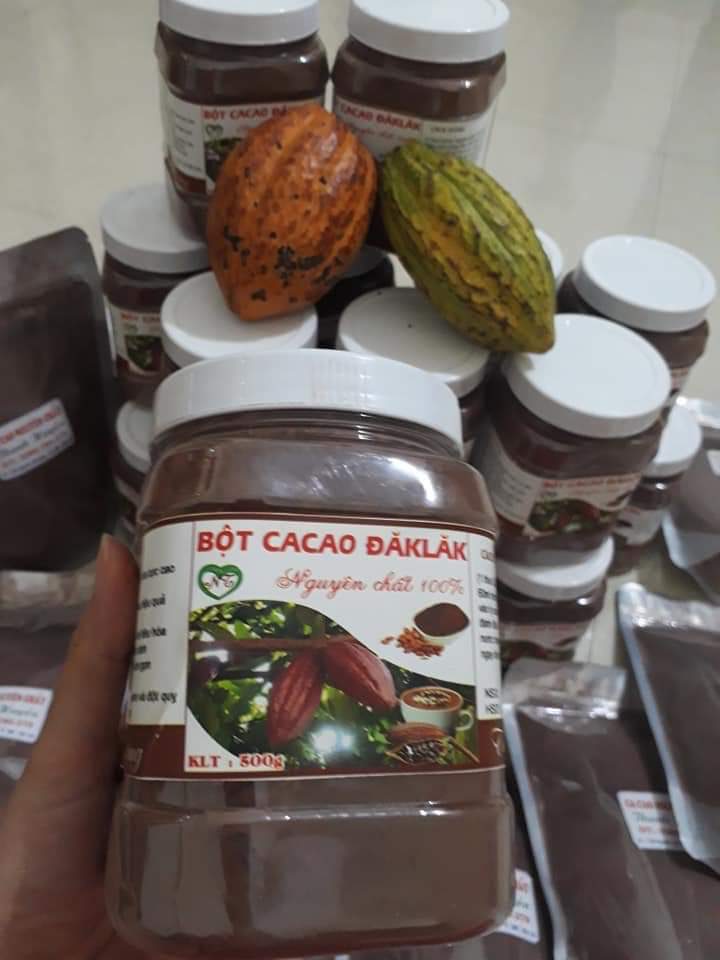 Hộp bột cacao nguyên chất 500gr đậm đà