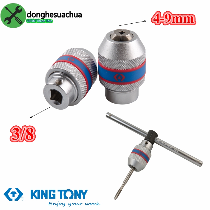 Đầu vặn taro kingtony 39123012m loại 3/8 lỗ vuông 4mm-9mm