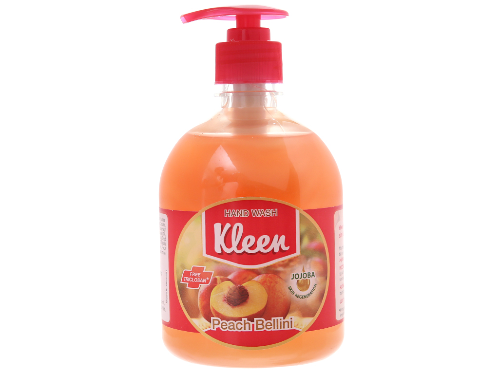Nước rửa tay diệt khuẩn Kleen 500ml - Đào