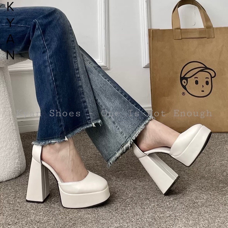 Giày gót đúp 12p siêu hót mới 2023 lên chân cực chất dễ phối đồ