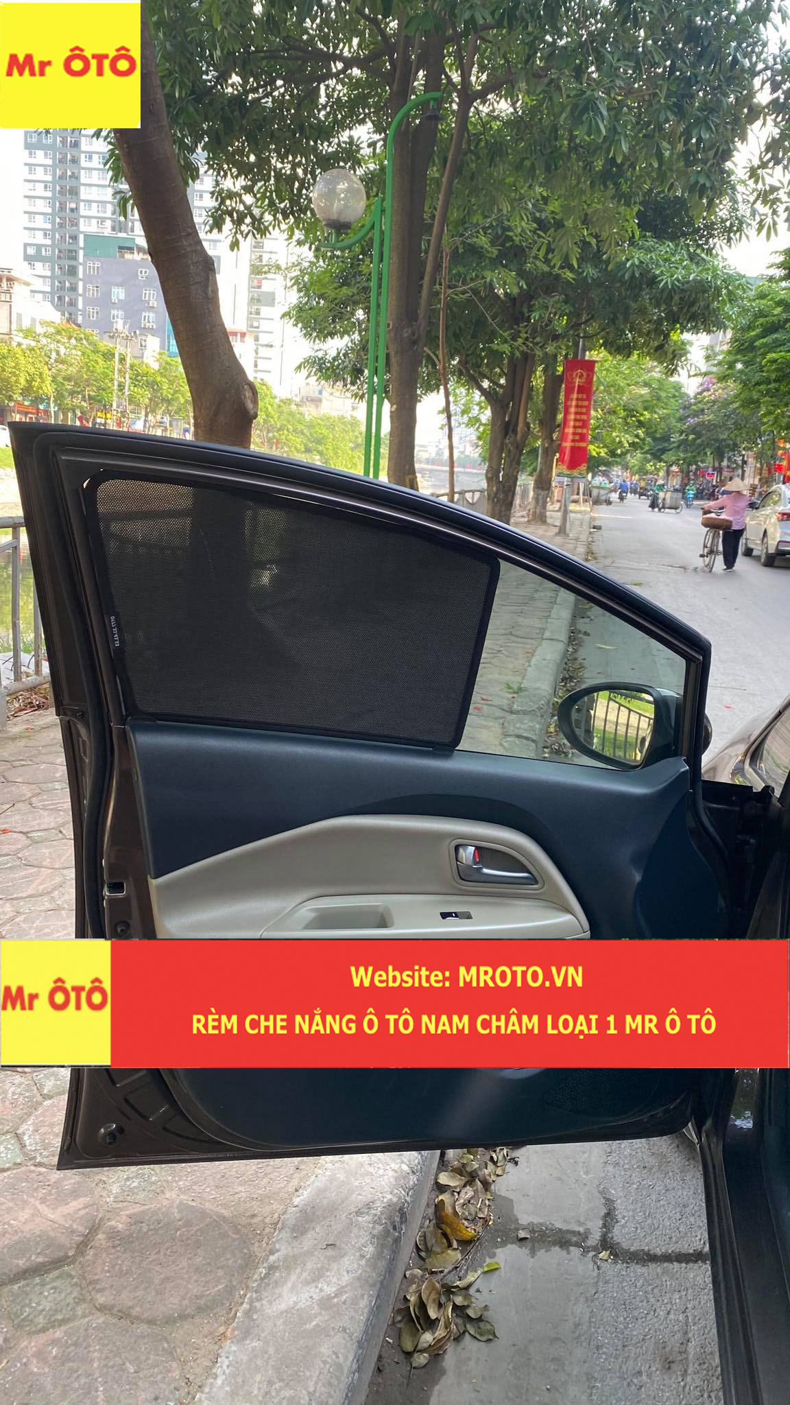 Rèm che nắng nam châm cho xe kia rio hatback . bảo hành 2 năm toàn quốc