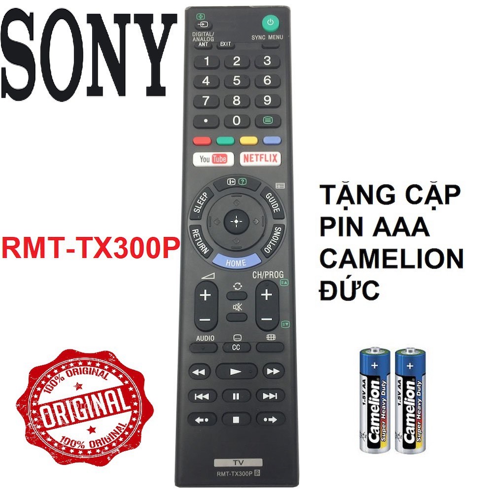 Điều khiển TV Sony Smart đa năng TX300P TẶNG PIN Loại Đẹp Sử dụng cho tất cả các dòng TV SONY SMART 3