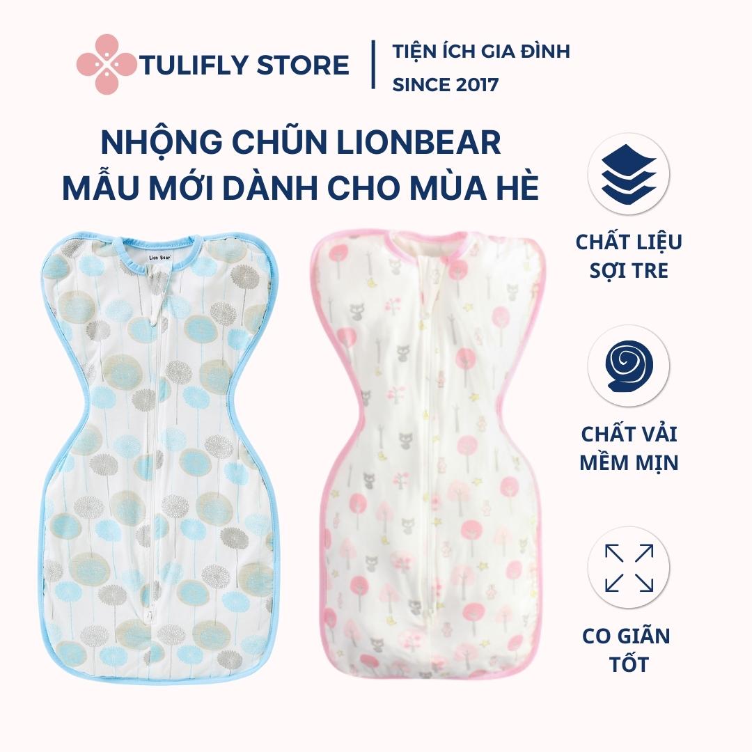 [ SALE ] Nhộng chũn cho bé Lionbear , giúp bé ngủ ngon, sâu giấc, không giật mình, nhộng chũn chất cotton tre, hàng xuất Úc, full hộp, Túi ngủ cho bé sơ sinh Lion bear - Tulifly Store
