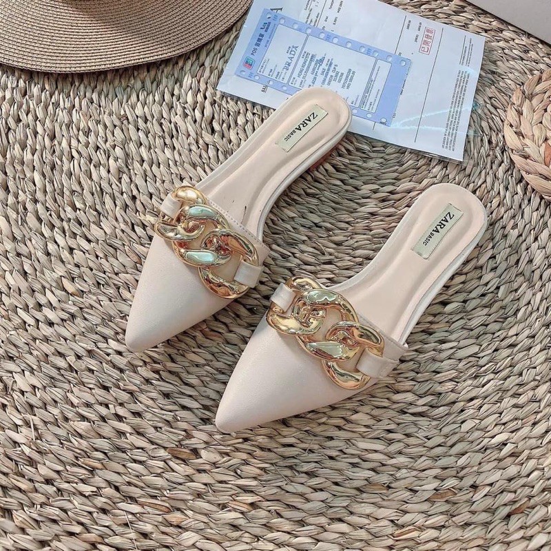 Giày Sục Mũi Nhọn Xích CỰC CHẤT