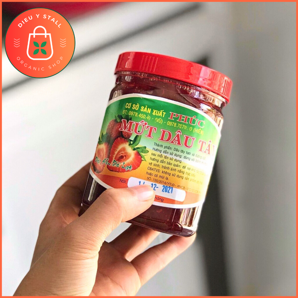 Mứt dâu tây Đà Lạt nguyên quả 0.5kg-1kg nguồn gốc Đà Lạt 100%, mứt dâu tây đặc sản Đà Lạt