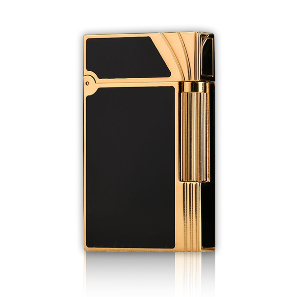 Hộp Quẹt Bật Lửa Dupont Hong Kong Sơn Mài Màu Đen Viền Vàng D96V Dùng Gas Đá Cao Cấp - Thiết Kế Sang Trọng Bắt Mắt - Sản Phẩm Được Yêu Thích Nhất.