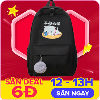 [6Đ duy nhất ngày 10.06] balo nữ  mèo nằm selfi ba lô nữ cặp học sinh cấp 2 balo nữ đi học balo học sinh cặp nữ BG008S