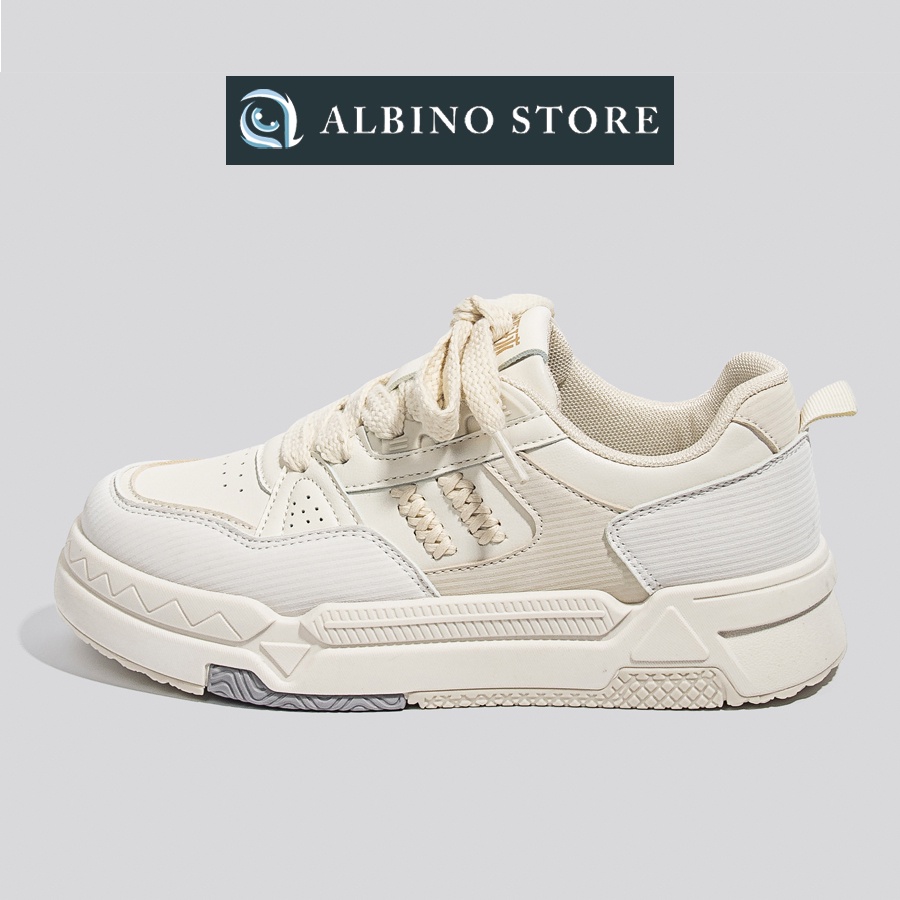 Giày thể thao nữ độn đế Albino Store giày nữ sneaker màu trắng Taobao 618