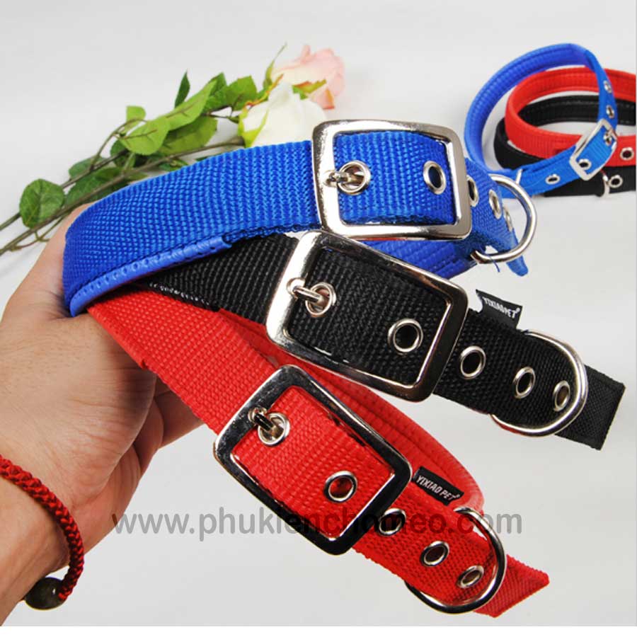 Vòng cổ đệm khóa xịn cho chó size 4.0