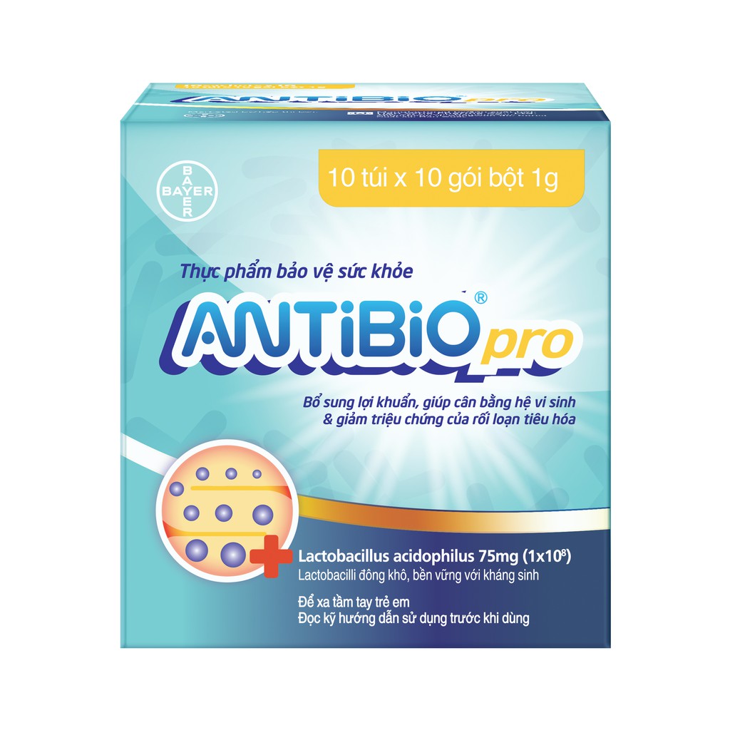 Thực phẩm bổ sung lợi khuẩn antibio pro hộp 100 gói
