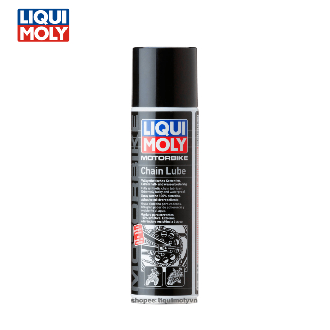 Vệ sinh dây sên LIQUI MOLY MOTORBIKE CHAIN LUBE SYNTHETIC 250ml (1508)