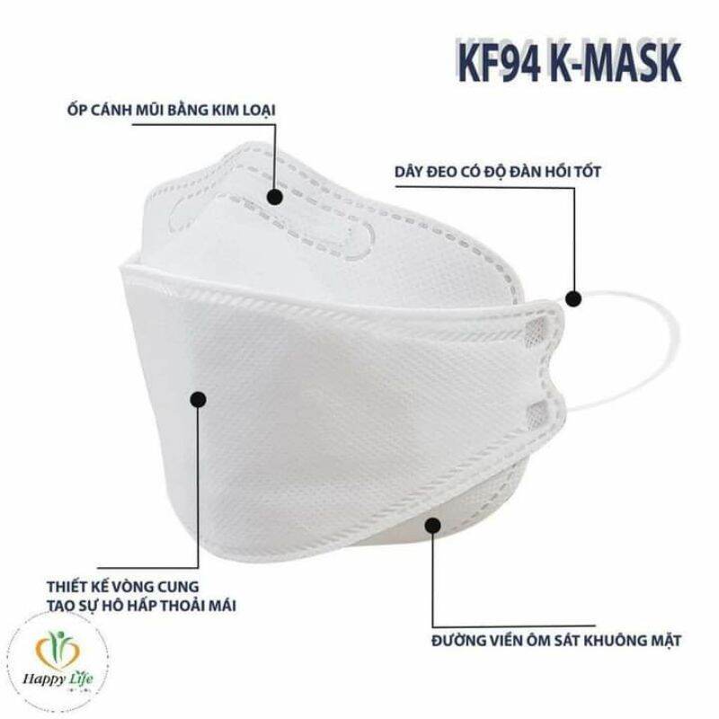 1 thùng khẩu trang kf94 300 cái túi riêng cao cấp 4 lớp.