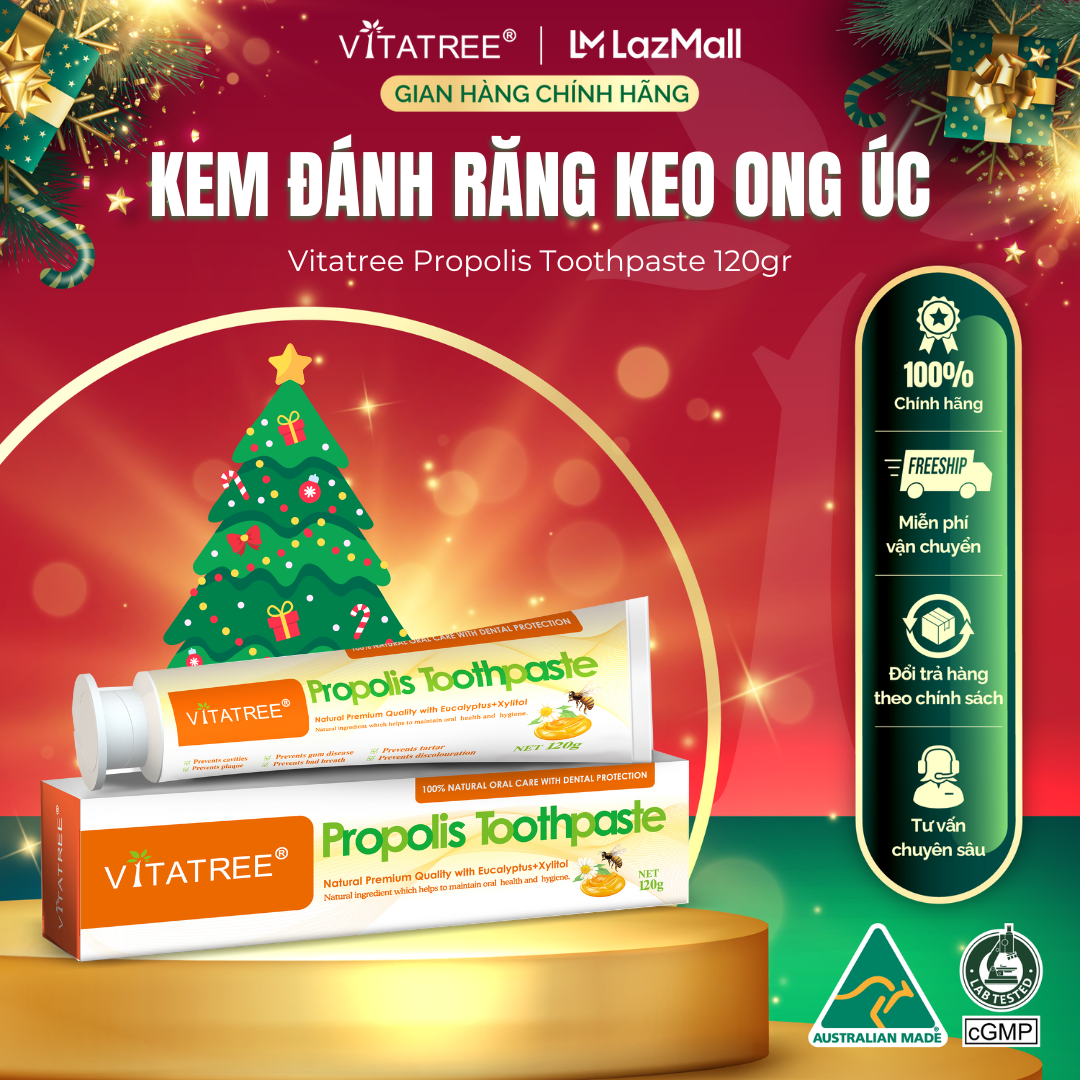 Kem đánh răng keo ong Vitatree Propolis Toothpaste 120g - Hàng nhập khẩu Úc chính hãng