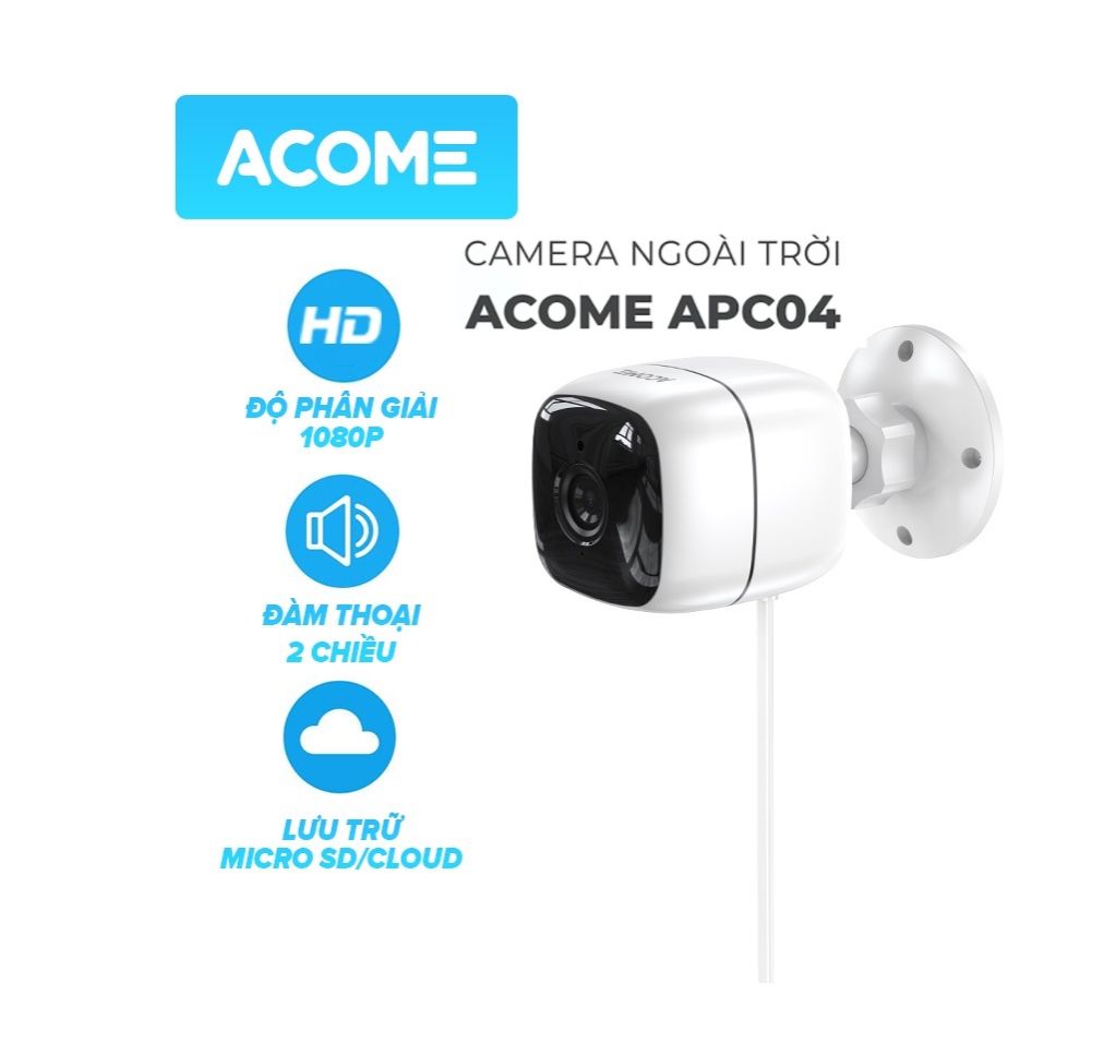Camera IP Wifi Thông Minh Ngoài Trời ACOME APC04 Độ Phân Giải 1080P Hàng