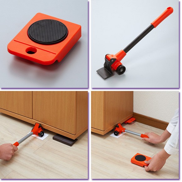 [HCM][BẢO HÀNH 1 ĐỔI 1] Dụng cụ di chuyển nội thất QT-108 - SENFOODS - Thiết kế đơn giản thông minh dễ dàng di chuyển vật nặng