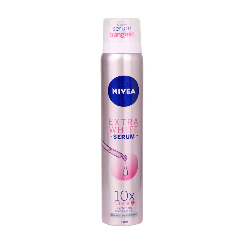 Xịt ngăn mùi serum trắng mịn nivea 100ml