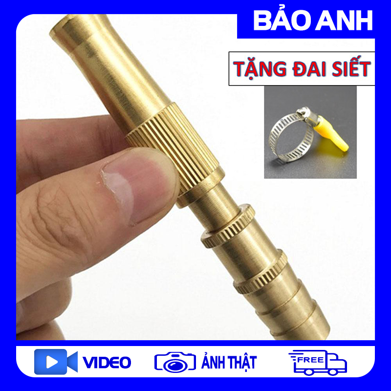 Đầu Vòi Phun Nước Rửa Xe, Tưới Vườn Tiện Dụng - Vòi Xịt Nước áp Suất Cao Có Thể điều Chỉnh - Vòi Phun Tăng áp Suất Bluesky Màu đồng Thau, Không Bị Ăn Mòn, Dễ Dàng Sử Dụng - Tăng áp, đầu Vòi Tăng áp đa Năng Bằng đồng, Phun Nước Tưới Cây, Rửa Xe Cực Mạnh