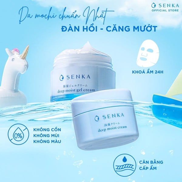 Gel dưỡng cấp ẩm chuyên sâu senka deep moist gel cream 50g