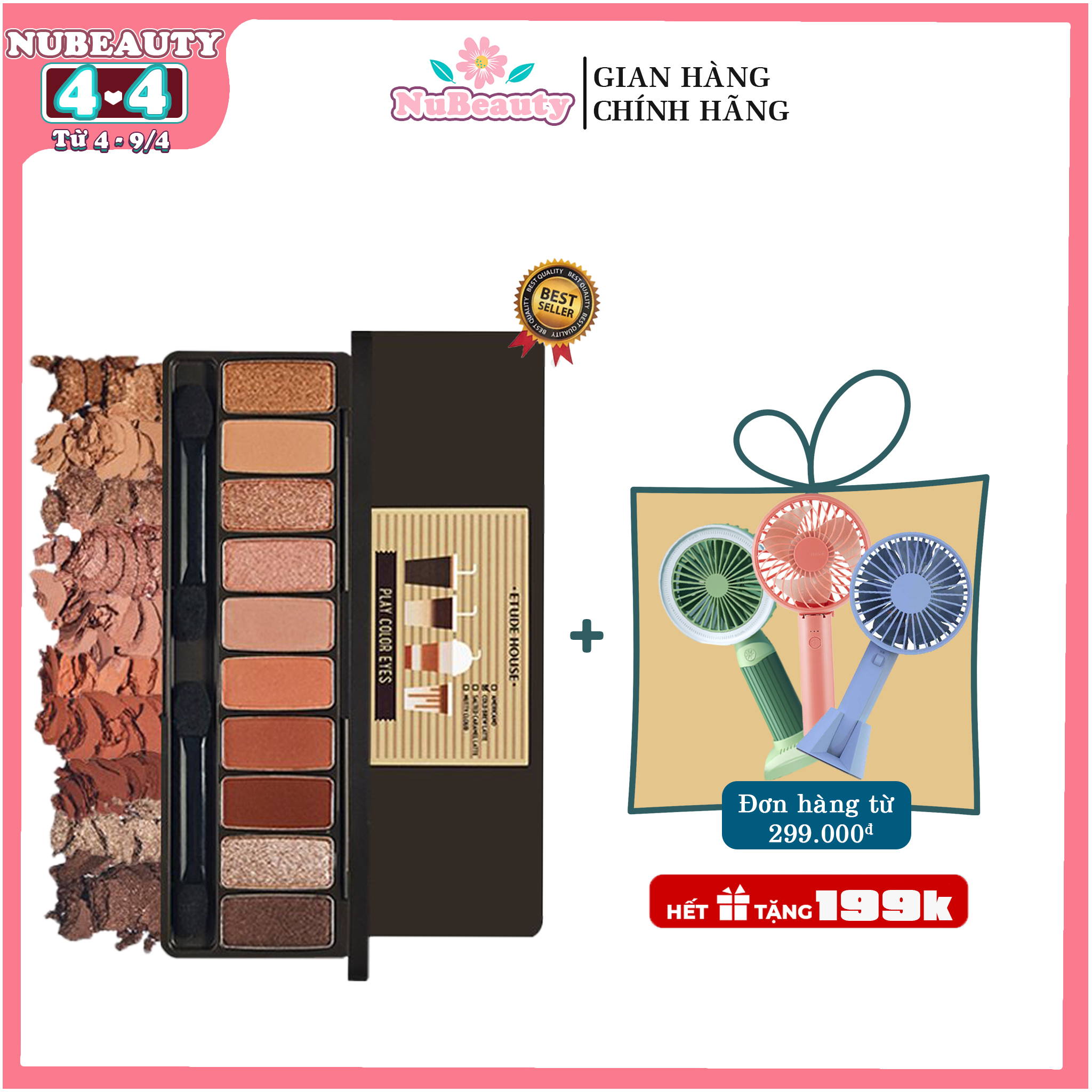 "CHÍNH HÃNG"Bảng Phấn Mắt 10 Màu Cho Mùa Thu Nồng Ấm Etude Play Color Eyes - Caffeine Holic