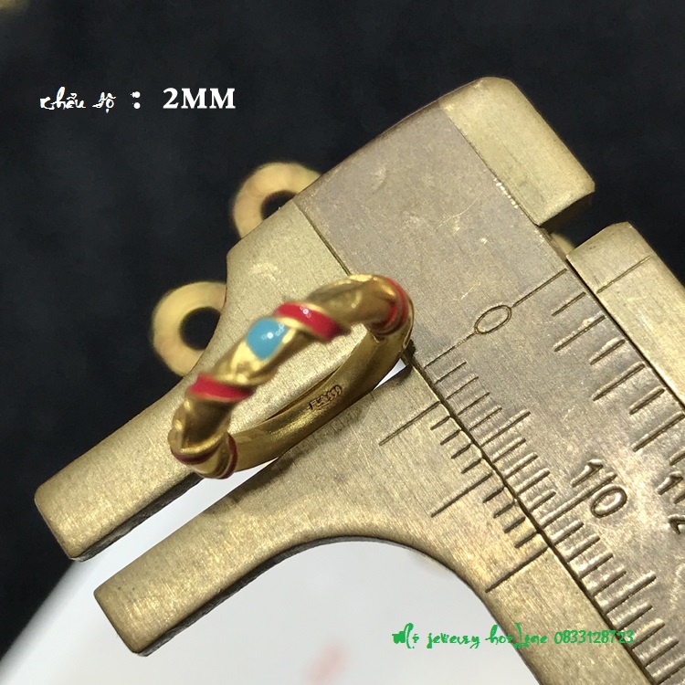 Charm Vòng tròn vũ trụ vàng 24k