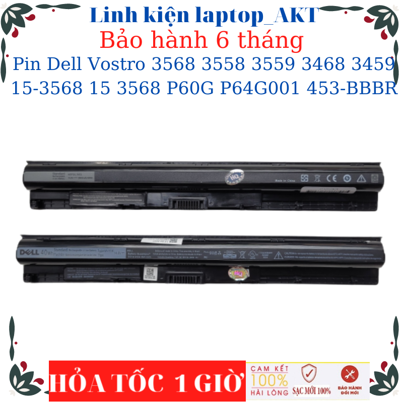 Pin laptop Dell Vostro 3568 3558 3559 3468 3459 15-3568 15 3568 P60G P64G001 453-BBBR- Dell M5Y1K- 4