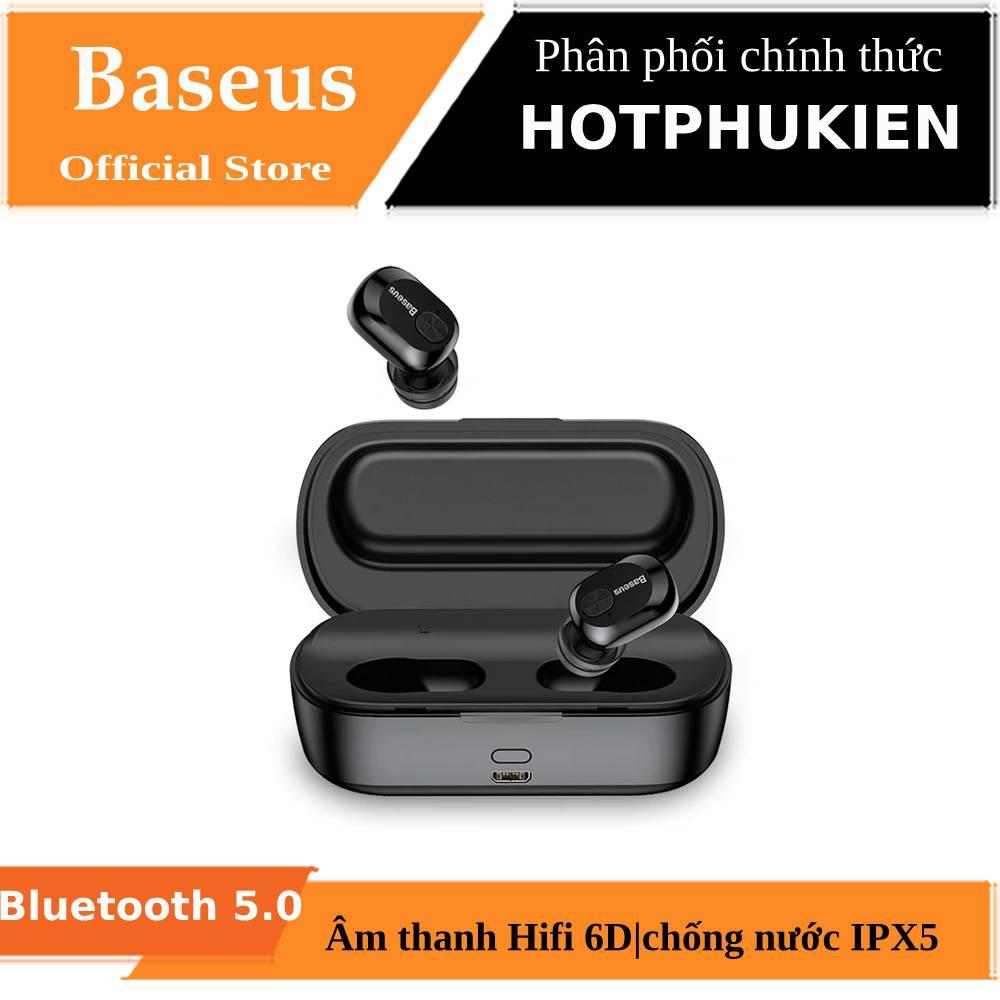 Tai nghe bluetooth thông minh chống nước hiệu Baseus Encock True Wireless Earphones W01 trang bị Bluetooth 5.0 âm thanh Hifi 6D khả năng chống ồn hiệu quả - Phân phối bởi Hotphukien