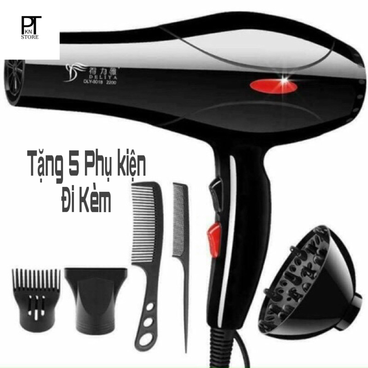 Máy sấy tóc deliya 8018 công suất 2200w 2 chiều nóng lạnh