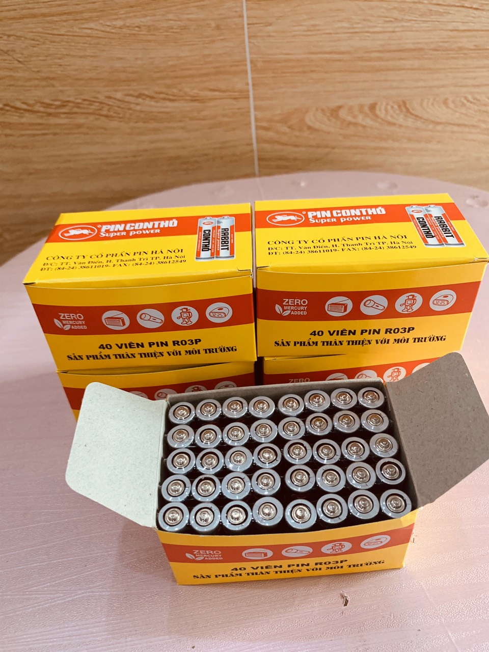 Pin aa / aaa con thỏ 1,5v