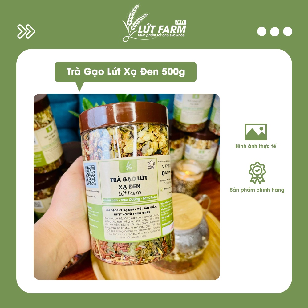 Trà gạo lứt xạ đen đậu đen lứt farm