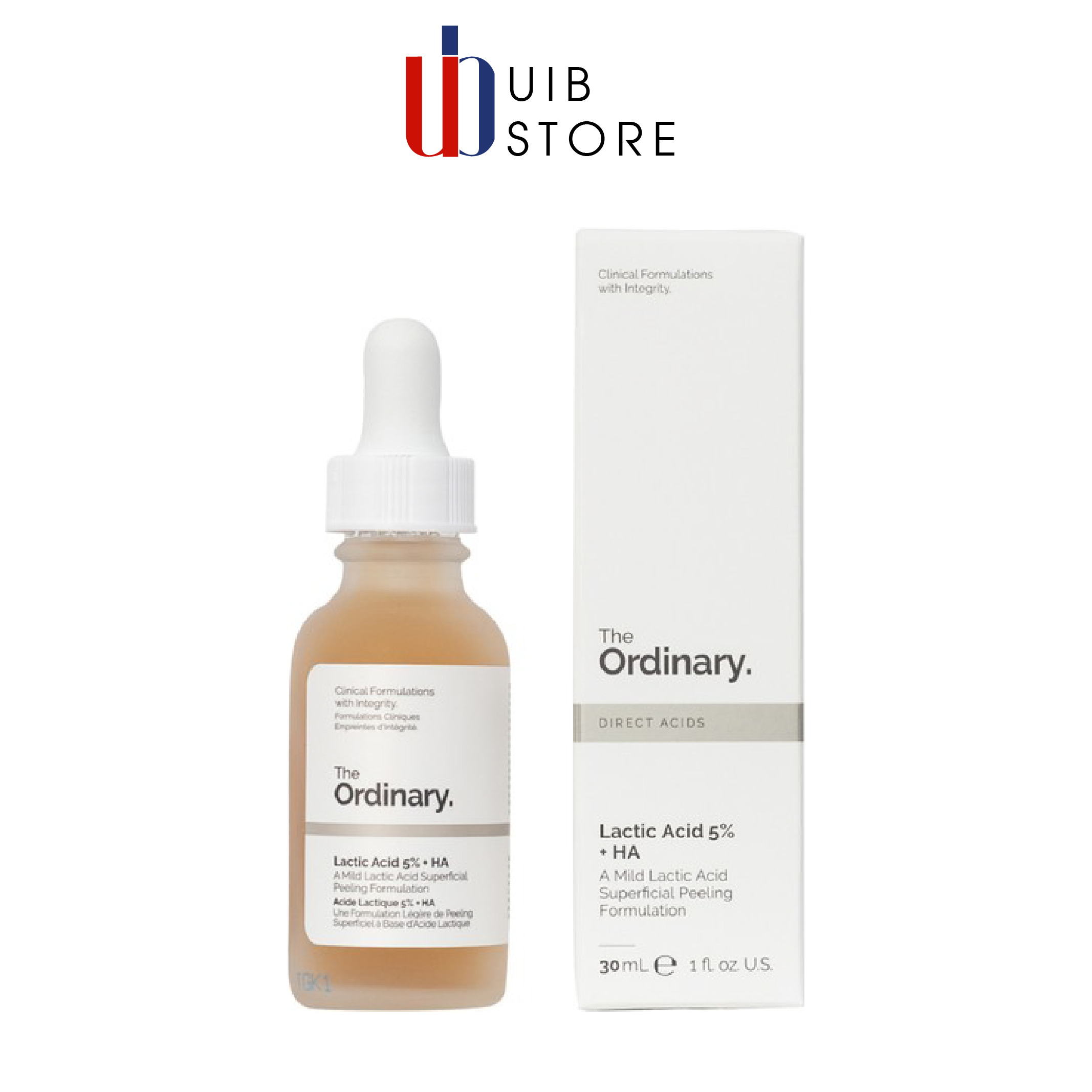 Serum aha tẩy da chết the ordinary lactic acid 5% + ha