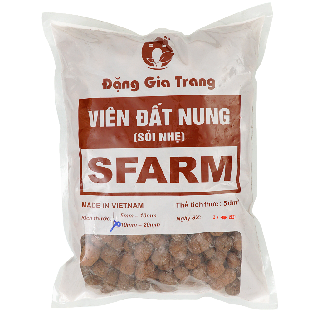 Viên đất nung sfarm - sỏi nhẹ túi 5 dm³