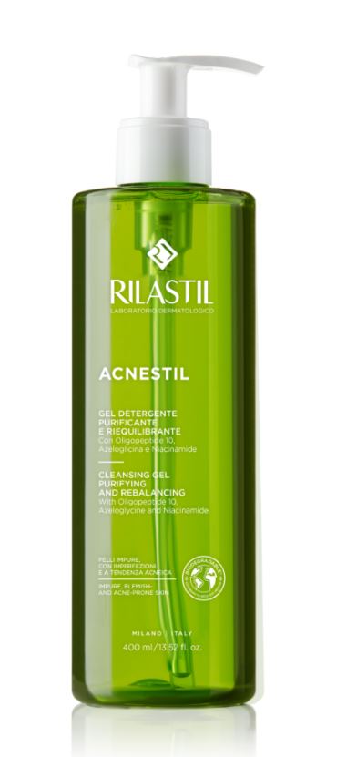 Gel rửa mặt dành cho da mụn - rilastil acnestil cleansing gel purifying and rebalancing