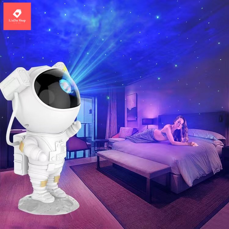 Đèn Phi Hành Gia chiếu sao, Đèn ngủ chiếu sao phiên bản mới .- LinDu Shop