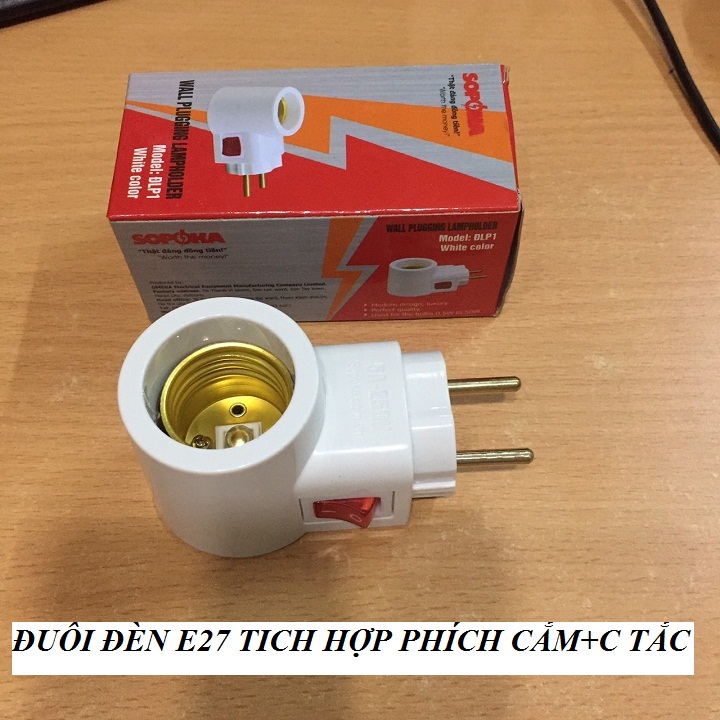 ĐUÔI ĐÈN CÓ CÔNG TẮC E27 SOPOKA,ĐUI ĐÈN BẬT TẮT TIỆN LỢI