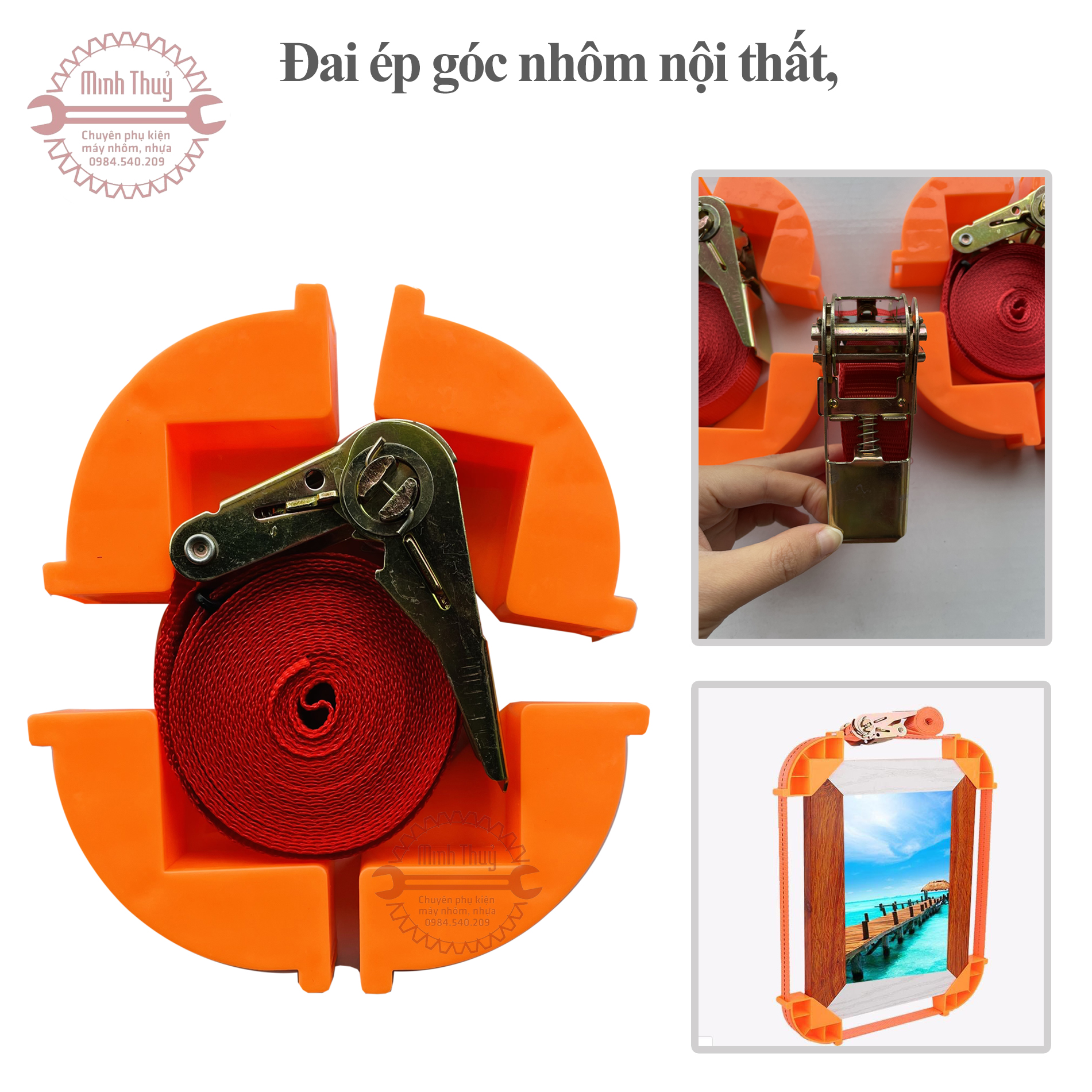 Đai ép góc nhôm nội thất, đai ép góc