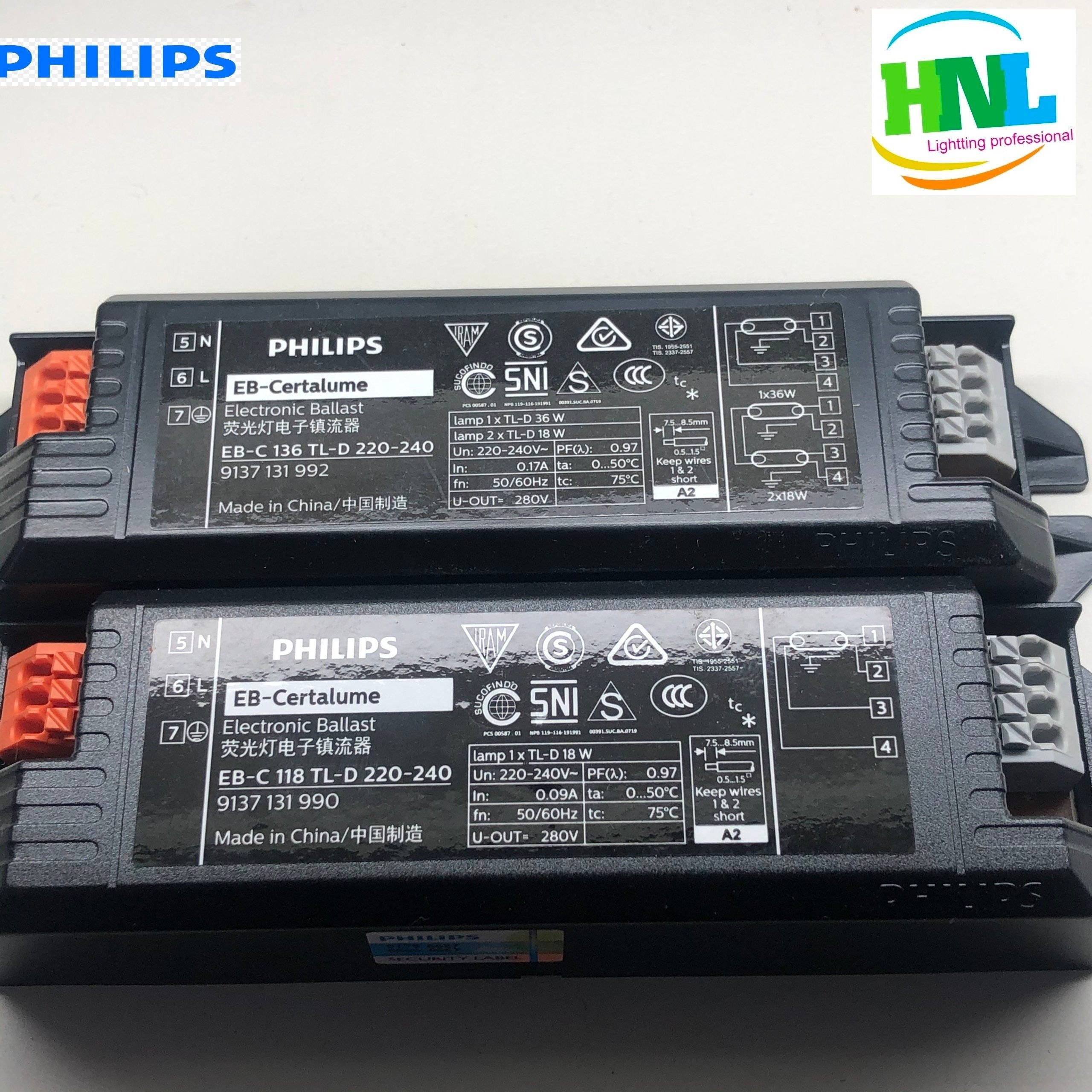 Tăng phô điện tử ebc 118 tld philips