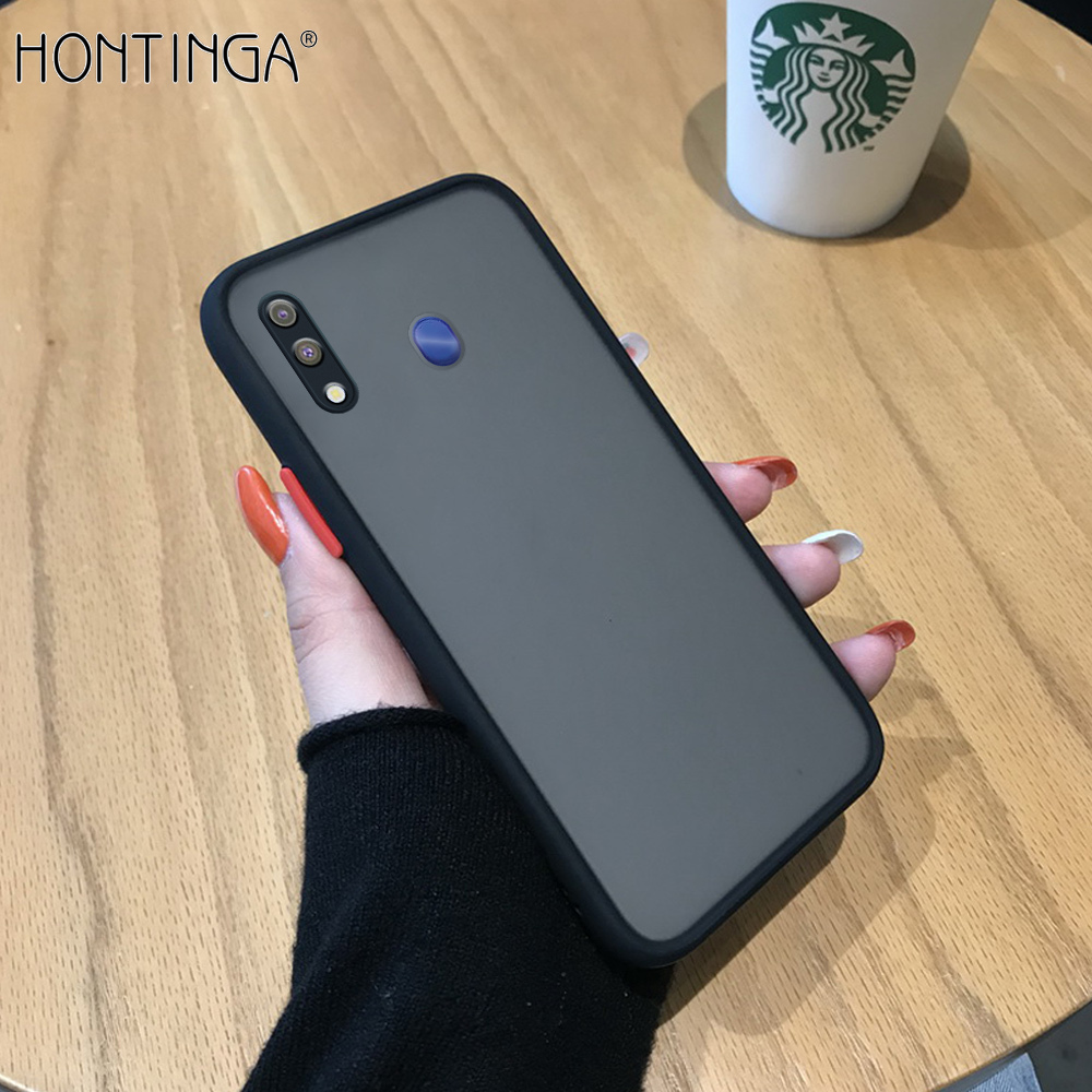 Ốp Honinga Cho Ốp Samsung Galaxy M20 Ốp Lưng Cứng Trong Suốt Mờ Cảm Giác Da Siêu Mỏng Ốp Điện Thoại Bọc Toàn Bộ Cạnh Silicon Mềm Ốp Cứng Cho Bé Gái, Dành Cho Bé Trai