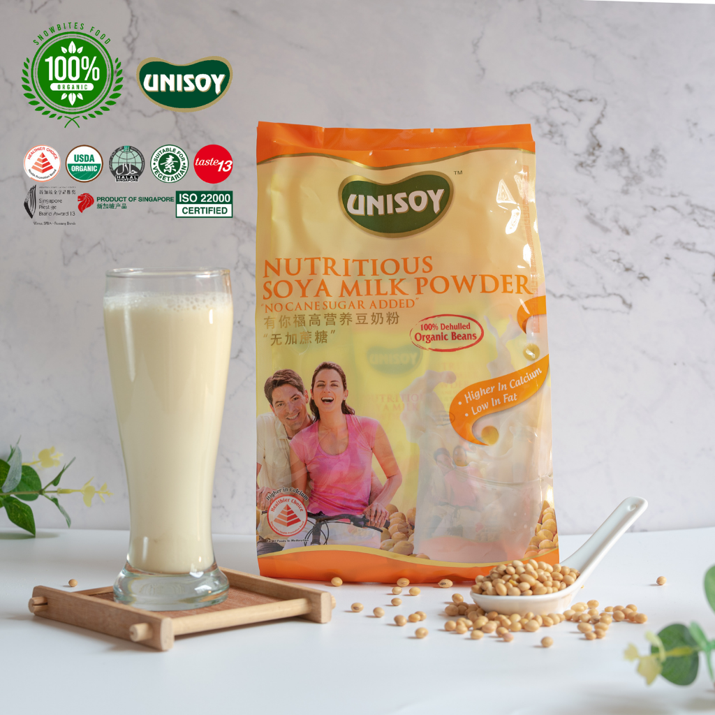 Túi 12 gói bột đậu nành unisoy không đường 30g x 12 gói shop2save