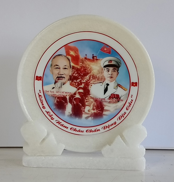 Ảnh Bác Hồ - Bác Giáp chung 25cm